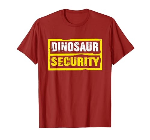 Halloween Dinosaur Security Costume RTees Halloween Adult Costume Dinosaur Security Dad Mom T-Shirt - size chart