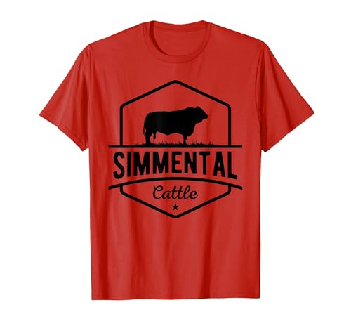 Funny Farmer Gift for Simmental Cattle Cow Farmer - Simmental Cattle T-Shirt - size chart