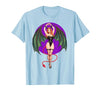 Classic Vintage Pin-Up Sexy Girl by YUX Sexy Succubus Monster Halloween Hand Heart Pin-Up Girl Devil T-Shirt - size chart