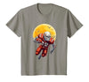 American Football Skeleton Halloween Shirt Football Fan T-Shirt - size chart