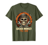 Mademark Grease Monkey 'Til I Die Mechanic Skull Design T-Shirt - Men - size chart
