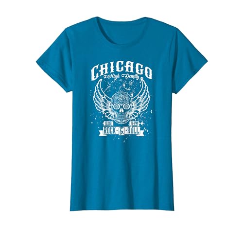 Camelot71 Chicago Classic Retro Vintage Illinois Windy Rock'n'Roll T-Shirt - size chart