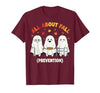 Fall Prevention Funny Ghost Autumn Halloween Gift Fall Prevention Funny Ghost Autumn Halloween Joke T-Shirt - size chart