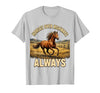 Mademark Horses Over Highways Always Equestrian Design T-Shirt - Men - size chart