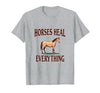 Mademark Horses Heal Everything Equestrian Women Design T-Shirt - Men - size chart