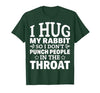 I Hug My Rabbit I Easter Bunny Design Lionhead Rabbit T-Shirt — design detail