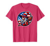 Witch American Patriotic Halloween USA T-Shirt - size chart