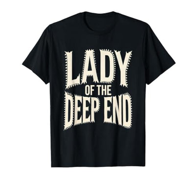 Lady of the Deep End Shark Women Design T-Shirt