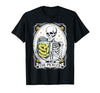 Tarot Card Skeleton Halloween Ades.shirt The Pickles Tarot Card Skeleton Canning Season Gardener T-Shirt - size chart