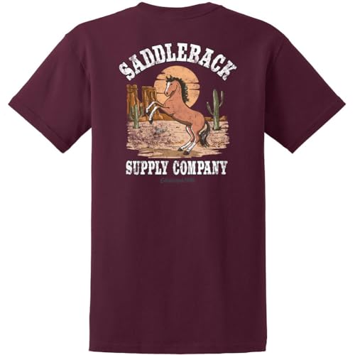 Saddleback Supply Men's Horse with No Name Heavy Tees - size chart