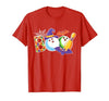 Bowling Boo Creepy Halloween Costume Pumpkin Bowling Lover T-Shirt - size chart