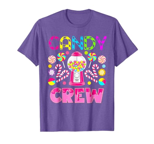 Candy Land Candy Crew Party Halloween Costumes T-Shirt - size chart