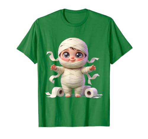 Mademark Kids Halloween Mummy Wrapped in Toilet Paper T-Shirt - size chart