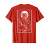 F-CAW-F Meme Raven Gothic Halloween Graphic Tees F-CAW-F Crow Tarot Card Funny Halloween Vintage On Back T-Shirt - size chart