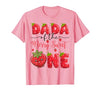 Kawaii Strawberry 1St Birthday Matching Dada of The Berry Sweet One Strawberry First Birthday T-Shirt - size chart