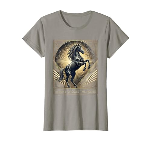 Mademark Always Choose The Horse Women's Equestrian Design T-Shirt - size chart