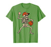 Funny Skeleton Baseball Tee Skeleton Baseball Halloween Costume Pitcher Sport Player T-Shirt - size chart