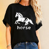 Pukcoun Horse Shirt Horse Lover V-Neck Shirt Retro Graphics T-Shirt Unisex - size chart