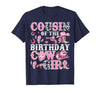 Birthday Girl CowGirl Family Matching Cousin of The Birthday Cow-Girl Rodeo Cow Girl Birthday T-Shirt - size chart