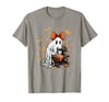 Ghost Quilter Sewing Halloween Costume Cute Ghost Quilter Sewing Halloween Scary Costume Retro T-Shirt - size chart