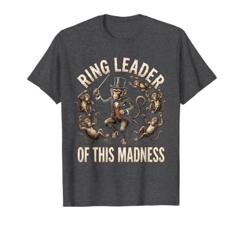 Mademark Ring Leader Of This Madness Circus Monkey Design T-Shirt - Men - size chart