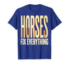 Mademark Horses Fix Everything Equestrian Design T-Shirt - Men - size chart