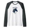 Mademark Horse Girl For Life Equestrian Passion Horseshoe Luck Raglan Baseball Tee - size chart