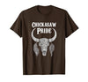 Chickasaw Pride Native American Nice Gifts Chickasaw Pride Tribe Native American Indian Buffalo T-Shirt - size chart