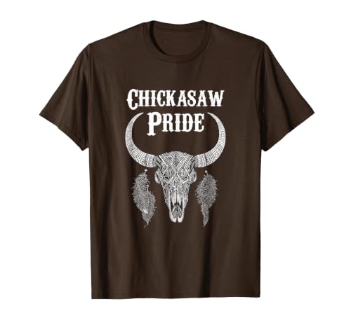 Chickasaw Pride Native American Nice Gifts Chickasaw Pride Tribe Native American Indian Buffalo T-Shirt - size chart