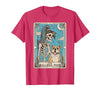 The Bulldog Mom Tarot Card Halloween Women Men Kid Retro Funny The Bulldog Mom Tarot Card Skeleton Halloween T-Shirt - size