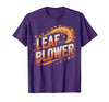 Funny Leaf Blower Fall Costume Couple Halloween Tee T-Shirt - size chart