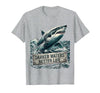 Mademark Darker Waters Better Life Shark Design T-Shirt - size chart