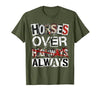 Mademark Horses Over Highways Always Equestrian Design T-Shirt - size chart