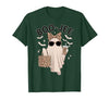 Halloween Boo-Jee Leopard Ghost Coquette Bow Coquette Leopard Ghost Coffee Boo-JEE Halloween Boujee Ghost T-Shirt - size