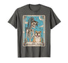 The Bulldog Mom Tarot Card Halloween Women Men Kid Retro Funny The Bulldog Mom Tarot Card Skeleton Halloween T-Shirt - size