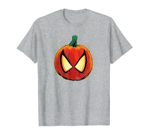 Marvel Spider-Man Halloween Spooky Pumpkin Jack-o'-Lantern T-Shirt - size chart