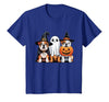 English Bulldog Halloween Funny Dog Lover Pumpkin Witch T-Shirt - size chart
