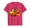 Funny Halloween Airplane Costume for Kid Boy Funny Airplane Pumpkin Pilot Lovers Halloween Mens Boys Kids T-Shirt - size
