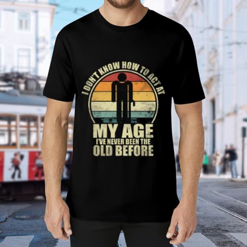 SYPPEIPLC Men Solid Cotton T-Shirt Crew Neck Short Sleeve I Like Exercise Because I Love Eating Casual Daily Tops - size chart