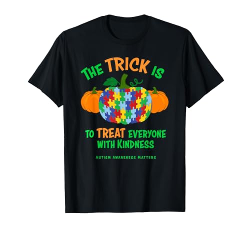 Presto Autism Awareness Halloween October Pumpkin Autism Awareness Halloween Fall October Puzzle Pumpkin T-Shirt - size chart