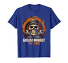 Mademark Grease Monkey 'Til I Die Mechanic Skull Design T-Shirt - Men - size chart