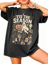 SGYHO Oversized Halloween Shirts for Women Spooky Season Pumpkin Ghost Fall Casual Tee - size chart