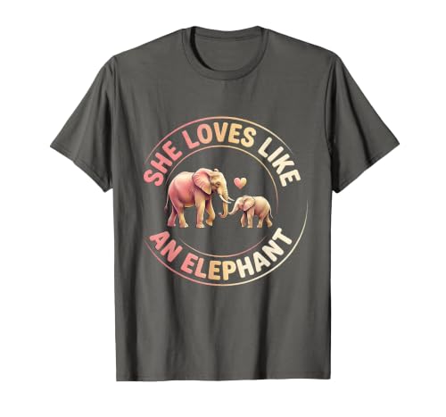 Mademark She Loves Like An Elephant Mother Child Bond T-Shirt - Men - size chart