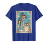 The Bulldog Mom Tarot Card Halloween Women Men Kid Retro Funny The Bulldog Mom Tarot Card Skeleton Halloween T-Shirt - size