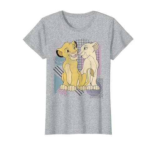 Disney Lion King Simba & Nala Meet Eyes Valentine's T-Shirt T-Shirt - size chart