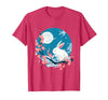 Bunny Rabbit Amidst Blossoms: Spring's Gentle Whisper T-Shirt — design detail