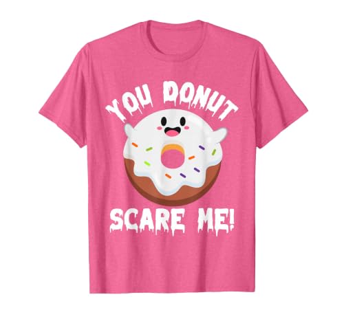 Donut Halloween Shirt Halloween Donut Costume Kids Men Women Doughnut Scare Me T-Shirt - size chart