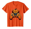 Spooky Halloween Gamers 2023 Halloween Skeleton Zombie Gaming Controllers Mummy Boys Kids T-Shirt - size chart
