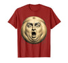 Mademark Belly Button Surprised Cartoon Face Funny Graphic T-Shirt - Men - size chart