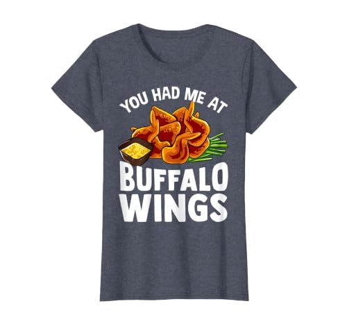 Homewise Shopper Buffalo Wings Buffalo Wings Funny Appetizer T-Shirt - size chart